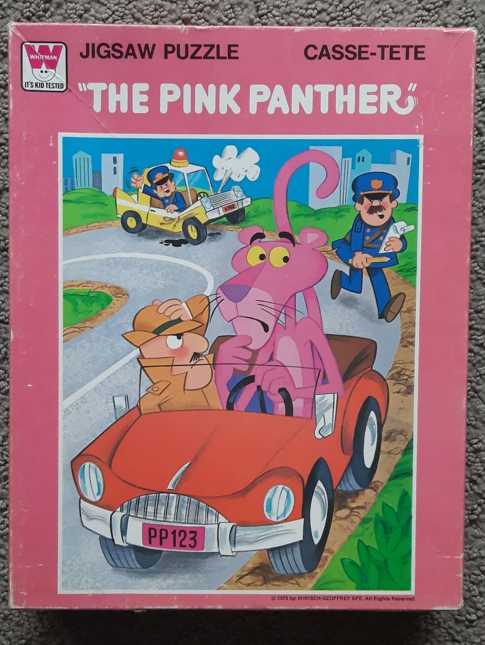 Vintage 1975 Witman THE PINK PANTHER 100 Piece Puzzle